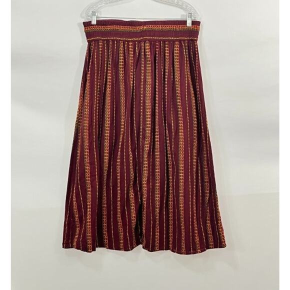 ACE & JIG Sz 1x Garnet Stripe Rara Midi Skirt - Picture 1 of 6